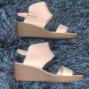 Aerosoles Sand Brown Wedge Sandals